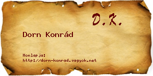 Dorn Konrád névjegykártya